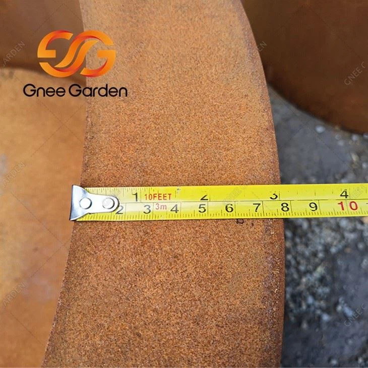 Corten Steel Gas Fire Pit Round 2