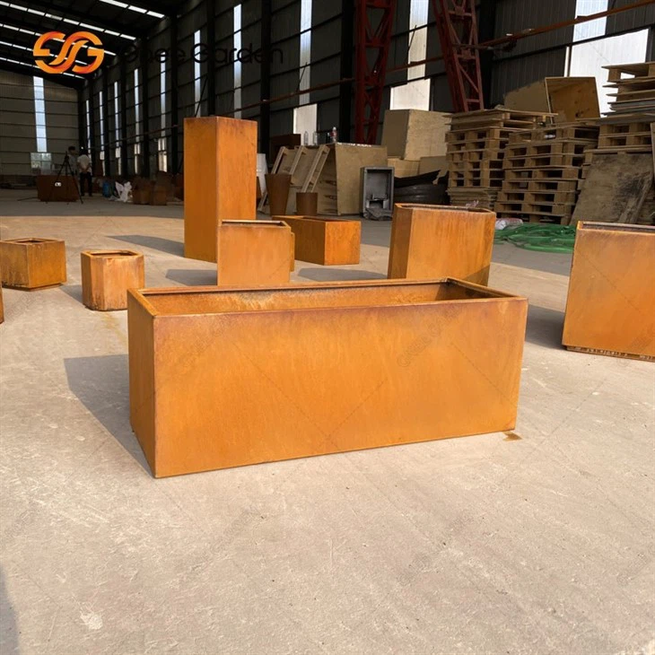 Corten Steel GN-PR-1001 Square Planters