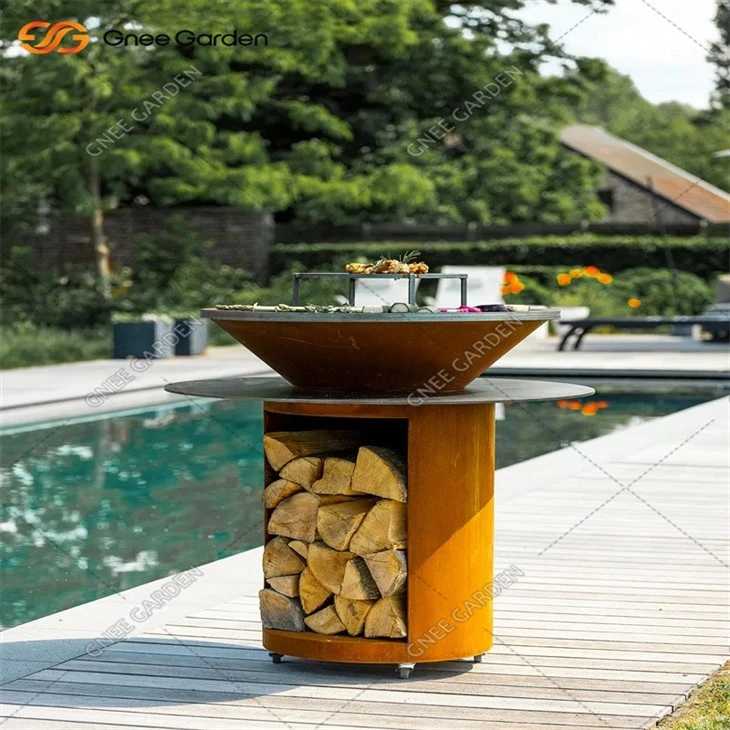 High Quantity Outdoor Corten Steel BBQ Grill