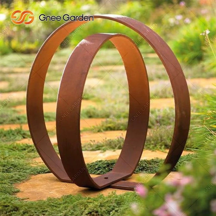 Metal Statue Decor Outdoor Garden Corten Steel Sculpture