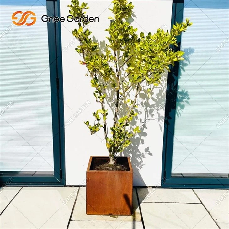 Outdoor Garden Corten Steel Flowepots