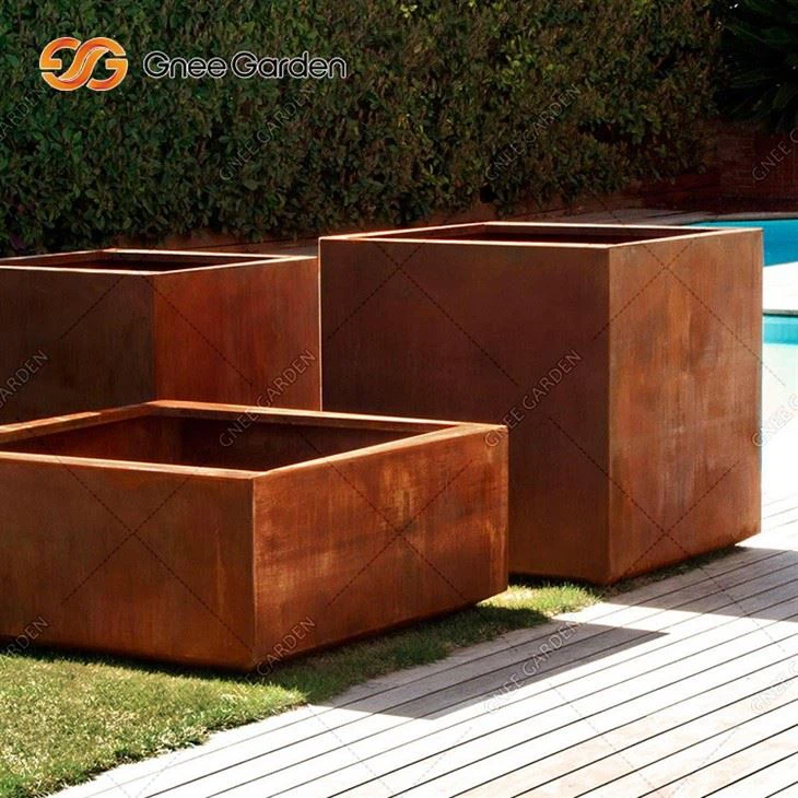 Outdoor High Quality Corten Steel Flowerpot