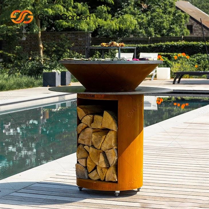 Rusty Barbecue Corten Steel Grill
