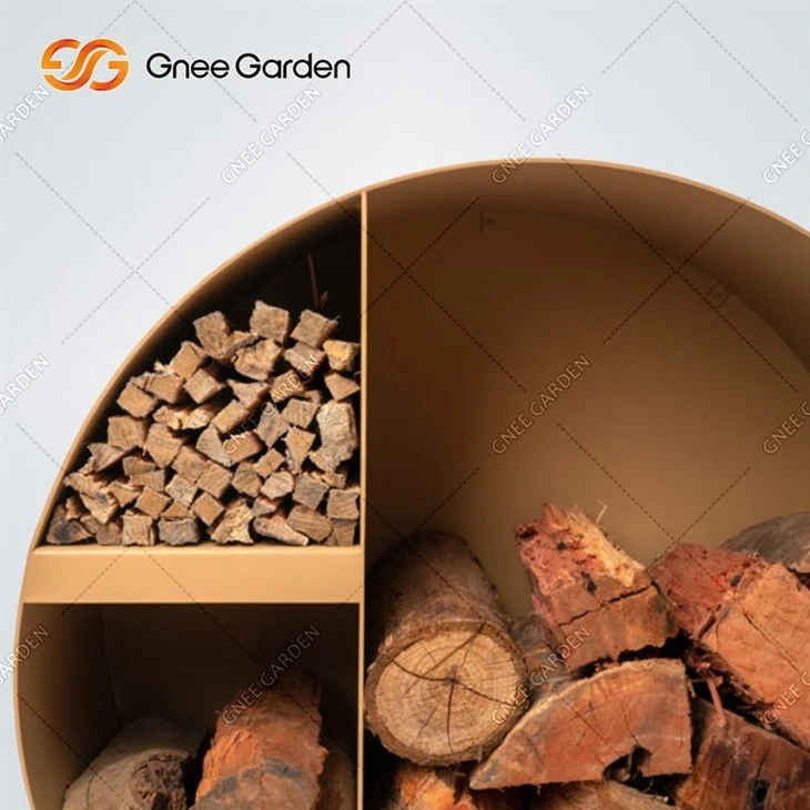 Rusty Outdoor Modern Corten Wood Storage