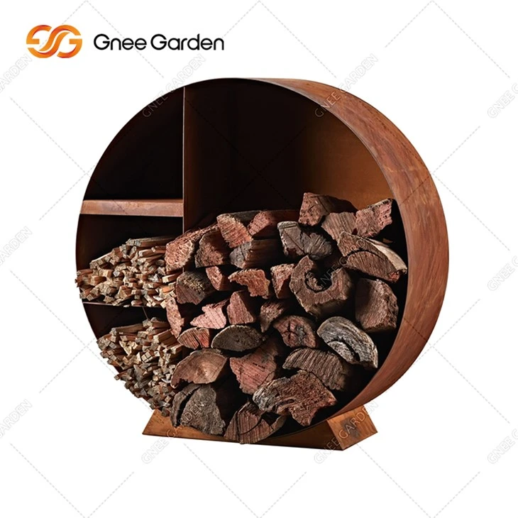 Depozitare rustică în aer liber din lemn corten modern