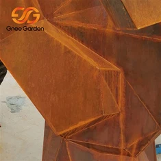 Idei de artă pentru grădină metalică Corten