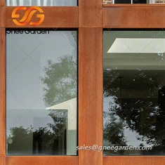 Perete cortină din oțel corten