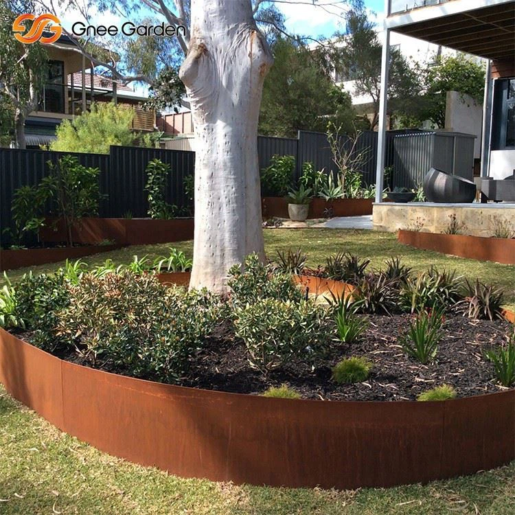 Corten steel rust garden circle