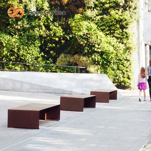 Furniture garden decor corten steel chair
